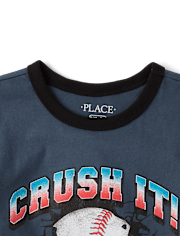 Boys Baseball Graphic Ringer Tee