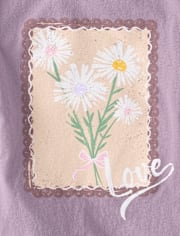 Girls Flowers Graphic Tee
