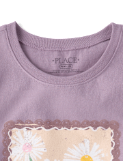 Girls Flowers Graphic Tee