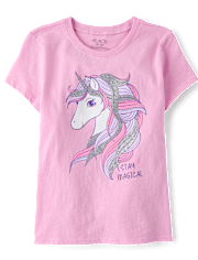 Girls Unicorn Graphic Tee