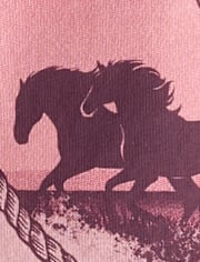 Girls Western Hearts Relaxed Cropped Graphic Tee