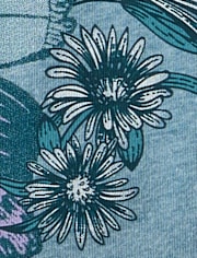 Girls Marled Butterfly Relaxed Cropped Graphic Tee