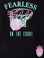 Girls Basketball Relaxed Graphic Tee