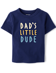 Baby And Toddler Boys Dad's Little Dude Graphic Tee