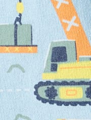 Baby And Toddler Boys Construction Vehicle Graphic Tee