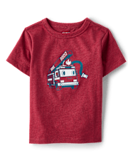 Baby And Toddler Boys Firetruck Graphic Tee