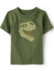 Baby And Toddler Boys Dino Skull Graphic Tee