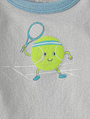 Baby And Toddler Boys Tennis Graphic Ringer Tee