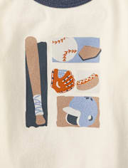 Baby And Toddler Boys Baseball  Graphic Ringer Tee