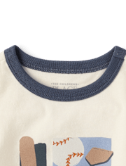 Baby And Toddler Boys Baseball  Graphic Ringer Tee