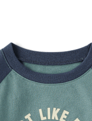 Baby And Toddler Boys Just Like Dad Graphic Raglan Tee