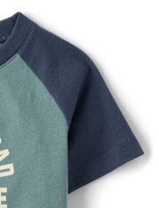 Baby And Toddler Boys Just Like Dad Graphic Raglan Tee