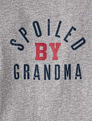 Baby And Toddler Boys Marled Spoiled By Grandma Graphic Raglan Tee
