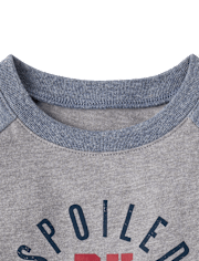Baby And Toddler Boys Marled Spoiled By Grandma Graphic Raglan Tee