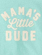 Baby And Toddler Boys Mama's Little Dude Graphic Raglan Tee