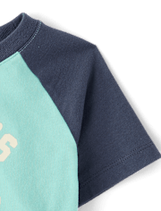 Baby And Toddler Boys Mama's Little Dude Graphic Raglan Tee