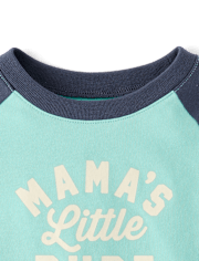 Baby And Toddler Boys Mama's Little Dude Graphic Raglan Tee