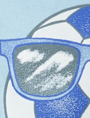 Baby And Toddler Boys Soccer Ball Sunglasses Graphic Tee
