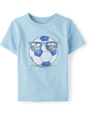Baby And Toddler Boys Soccer Ball Sunglasses Graphic Tee