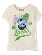 Girls Stitch™ St. Patrick's Day Lucky Graphic Tee