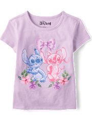 Girls Stitch™ Angel Bow Graphic Tee