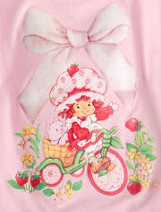 Girls Strawberry Shortcake Bicycle Graphic Tee