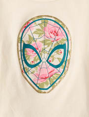 Girls Spider-Man Floral Graphic Tee