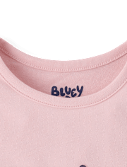 Baby And Toddler Girls Blueyâ¢ Flowers Graphic Tee