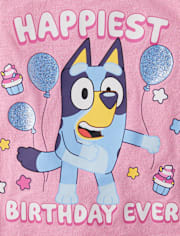 Baby And Toddler Girls Blueyâ¢ Birthday Graphic Tee
