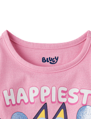 Baby And Toddler Girls Blueyâ¢ Birthday Graphic Tee