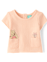 Baby Girls Winnie The Pooh™ Embroidered 3-Piece Playwear Set