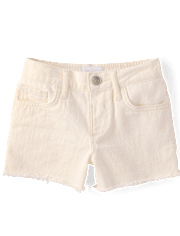 Girls Ripped Shortie Jean Shorts