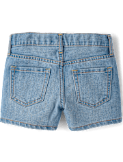 Short en jean à strass et étoiles pour filles