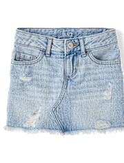 Girls Ripped Denim Skort