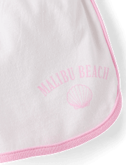 Girls Contrast Graphic Dolphin Shorts