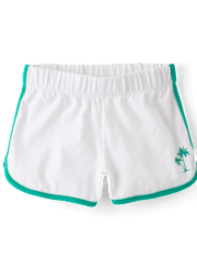 Girls Contrast Graphic Dolphin Shorts