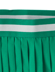 Jupe-short plissée taille haute perforée à séchage rapide pour filles