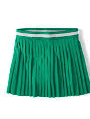 Jupe-short plissée taille haute perforée à séchage rapide pour filles