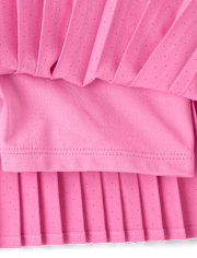 Girls Quick Dry Perforated High Rise Pleated Skort