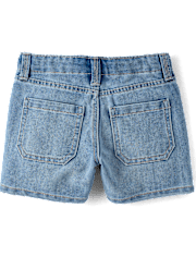 Girls Hello Kitty® Embroidered Midi Jean Shorts