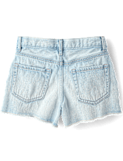 Girls Hello Kitty® Embroidered Icon Shortie Jean Shorts