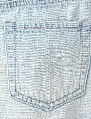 Girls Hello Kitty® Embroidered Icon Shortie Jean Shorts