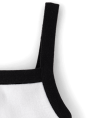 Girls Colorblock Ribbed Graphic Tank Top