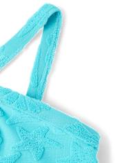 Girls Seashell Textured Terry Bikini Swimsuit