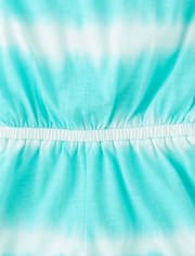 Girls Tie Dye Striped Romper