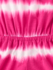 barboteuse rayée tie-dye pour filles