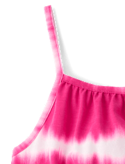 Girls Tie Dye Striped Romper