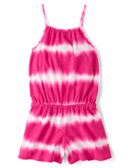 barboteuse rayée tie-dye pour filles