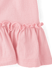 Girls Rhinestone Crochet Peplum Top