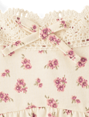 Girls Floral Tiered Tank Top